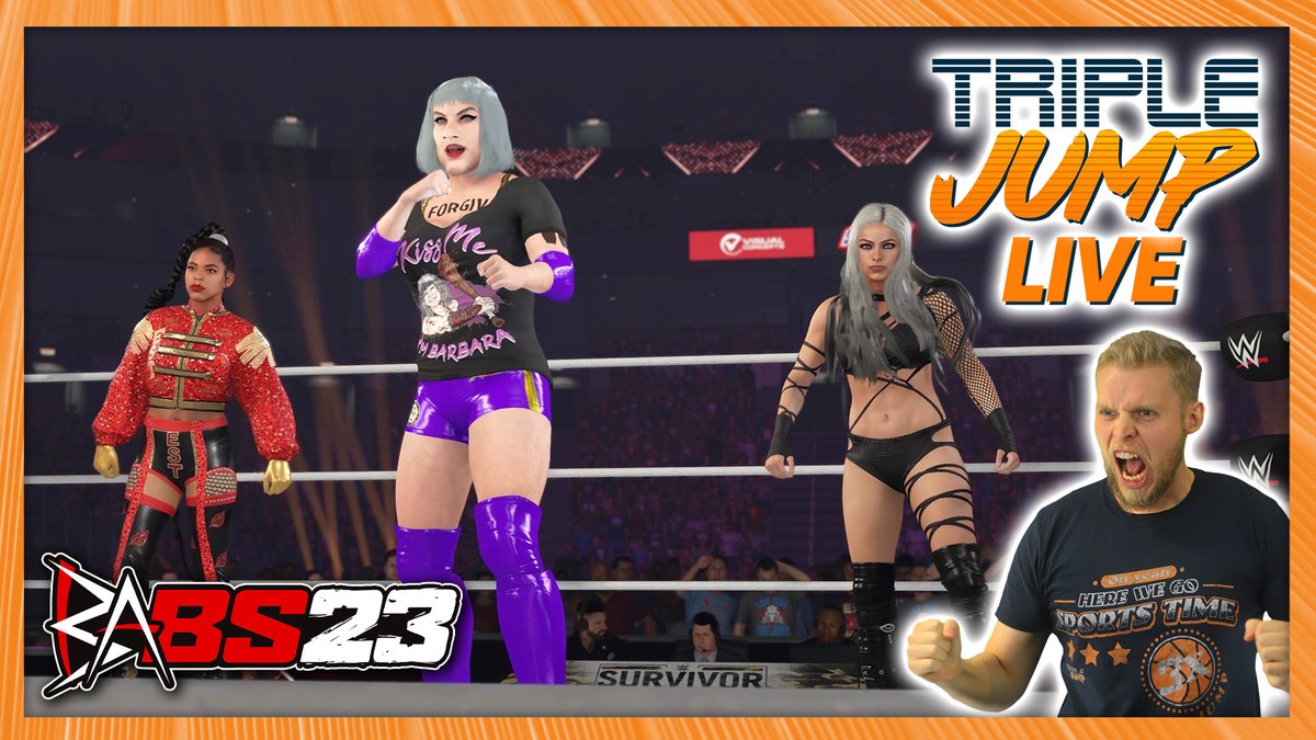 TeamTripleJump's tweet photo. Barbara's WWE 2K23 adventure continues today at 5pm BST on Twitch. Can she emerge from the shadow of her Famous Aunt (Barbaraunt)? https://t.co/1khr4BXnmo