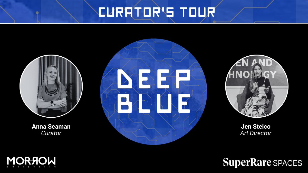 Check out this curator's tour of #DEEPBLUE, presenting our first drop on @superrare going live tomorrow.

youtu.be/9_NBmRLPPBI

<a href="/BeyondWhy/">Audrey Miller</a>
<a href="/glass_crane/">Glass Crane</a>
@hipworth_
<a href="/JakeAndrewArt/">Jake Andrew</a>
<a href="/EdaLamia/">Lamia (Elraart)</a>
<a href="/marthafiennes/">Martha Fiennes</a>
@stasbart
<a href="/tomketal/">Tomketal 🔜 Season 4 CryptoDays</a>
<a href="/TroyFitzpatric/">Gary Cartlidge</a>
<a href="/ZamArtist/">Mr ⓏⒶⓂ 1st 0.5% of Digital Artists Tokenizing NFTs</a> 
@SR_Gov

#curatednfts