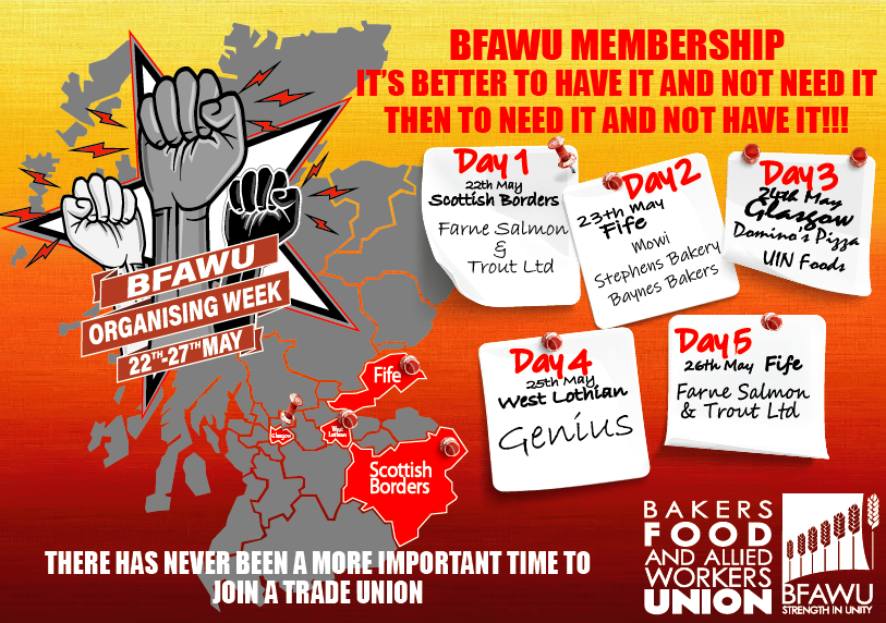 BFAWUSCOTLAND's tweet photo. 22-27 May Organising Week.
BFAWU MEMBERSHIP, IT'S BETTER TO HAVE IT AND NOT NEED IT THEN TO NEED IT AND NOT HAVE IT!!!
Please join us and support our Organising Week https://t.co/jyPgdEGPYw