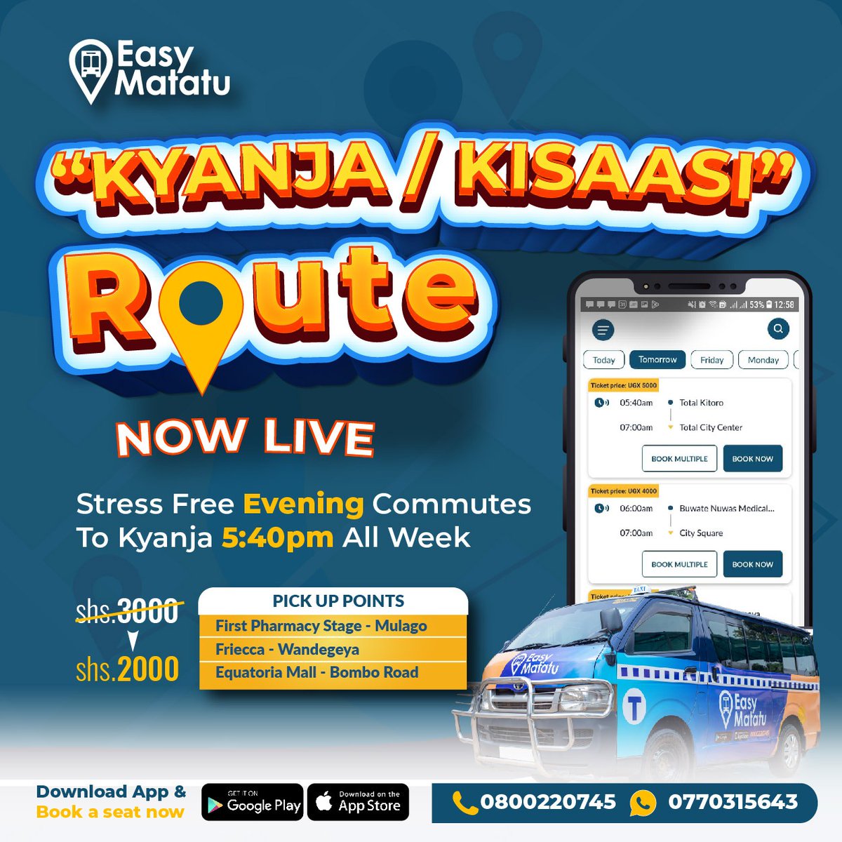 Kyanja/Kisaai.... Tuli wano Tutuuse.. 🎉
Download the Easy Matatu App here: bit.ly/3Hk99z3 🎉WhatsApp us to learn more: 0770315643 🤙