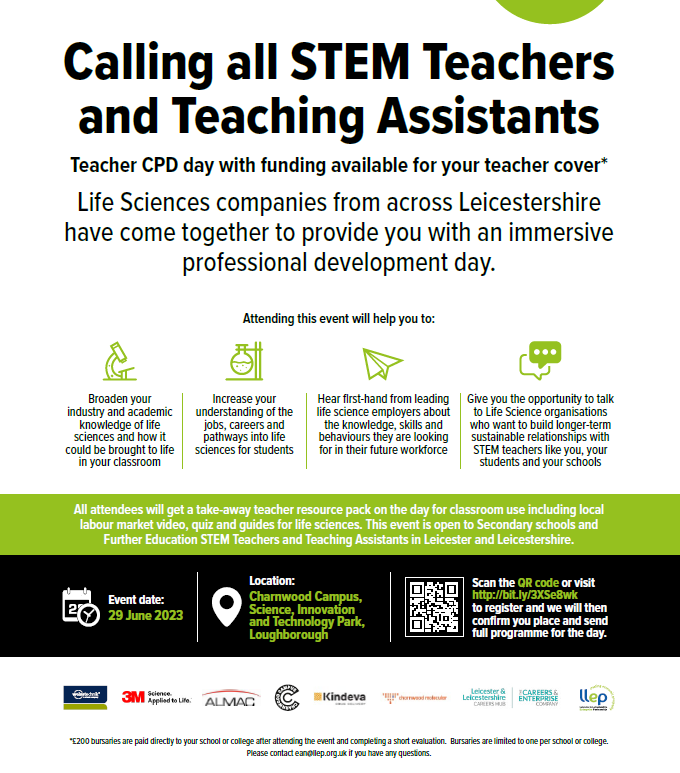 llep_gerarde's tweet photo. LLEPcareershub: Our June learning program at Charnwood Life Sciences and Innovation Technology Park offers a unique opportunity to connect with industry leaders and explore the latest advances in life sciences. Sign up now and secure your £200 bursary!

… https://t.co/UAbhuN0WpC