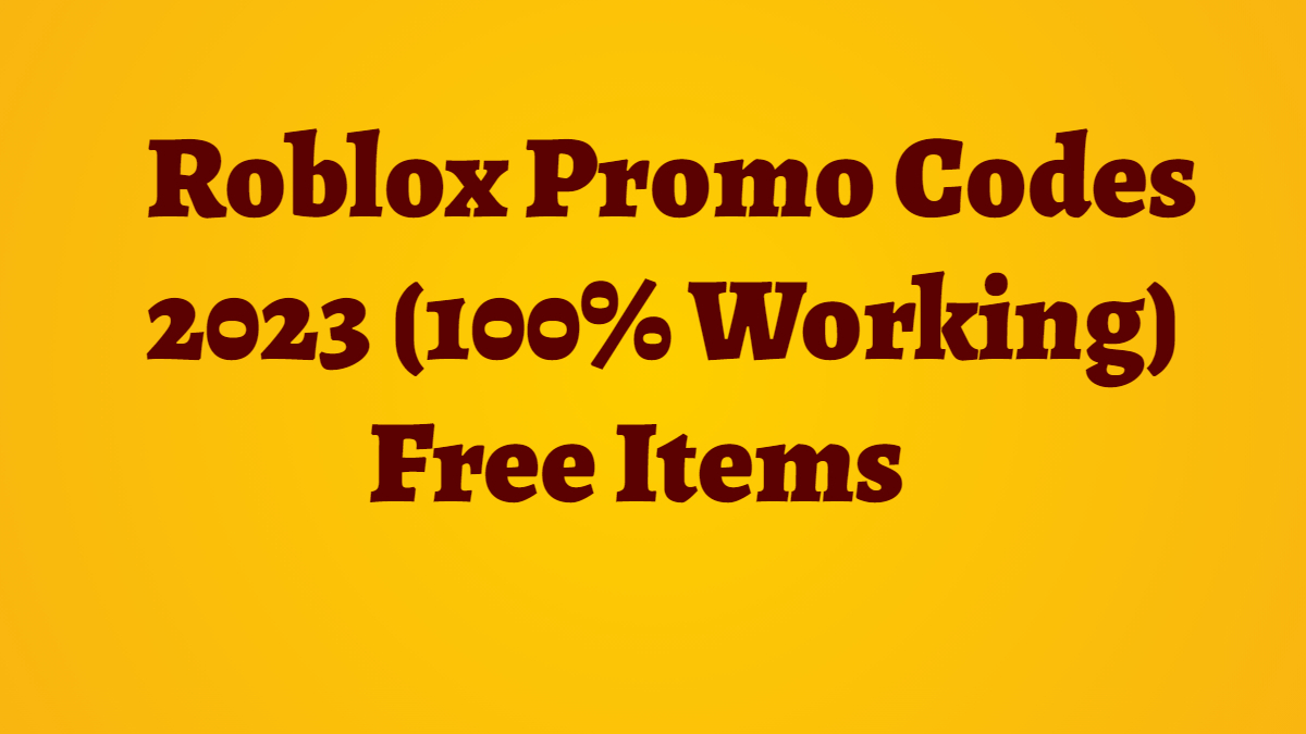 Roblox Promo Codes (May 2023) 100% Working Free Robux items in 2023