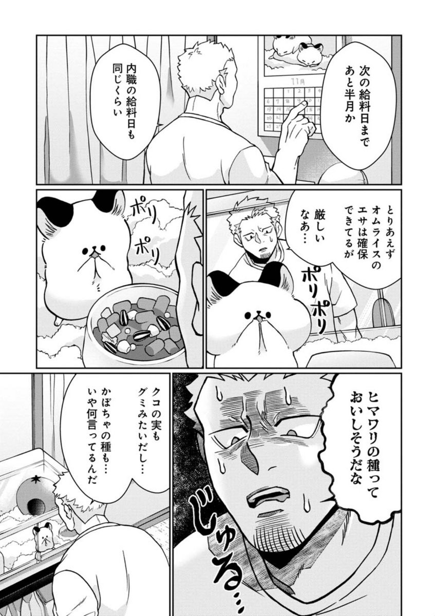 #悪者さんちのハムスター 第28話「ほおぶくろに入っているのは?」がくらげバンチにて公開されました🐹🐻  ほおぶくろに食べ物が詰まって気持ち悪いオムライスとなんだか訳ありな金剛寺の家庭事情?  単行本2巻発売中! shinchosha.co.jp/order/77251… ぜひよろしくお願いします。