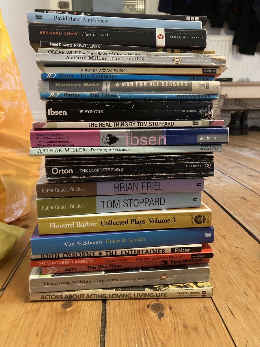 Is it any wonder younger me couldn’t see myself as a playwright? Massive clear out yesterday shone a light on how I’d been conditioned through school + uni to see THEATRE as a man’s place to speak