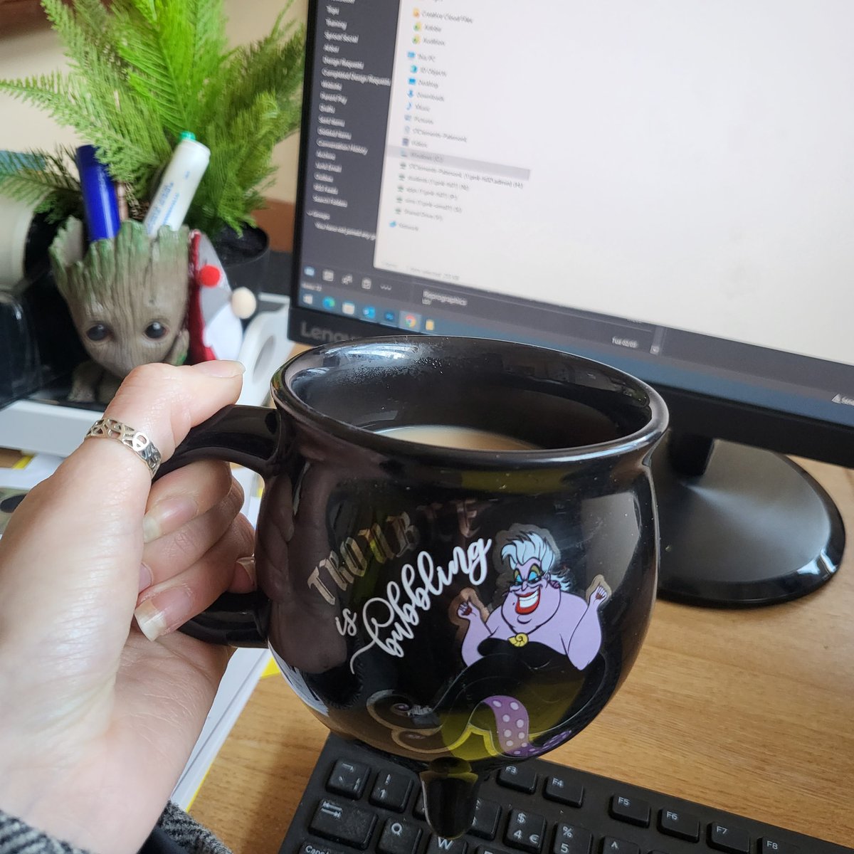 There is nothing like a disney villian cauldron mug to start your Tuesday! 💜🖤💜🖤

Busy morning back to vacancy uploads on our website, content creation and formatting social posts to populate for WYZ support groups ✨️

#disney #contentcreation #photoshop #marketing #posts