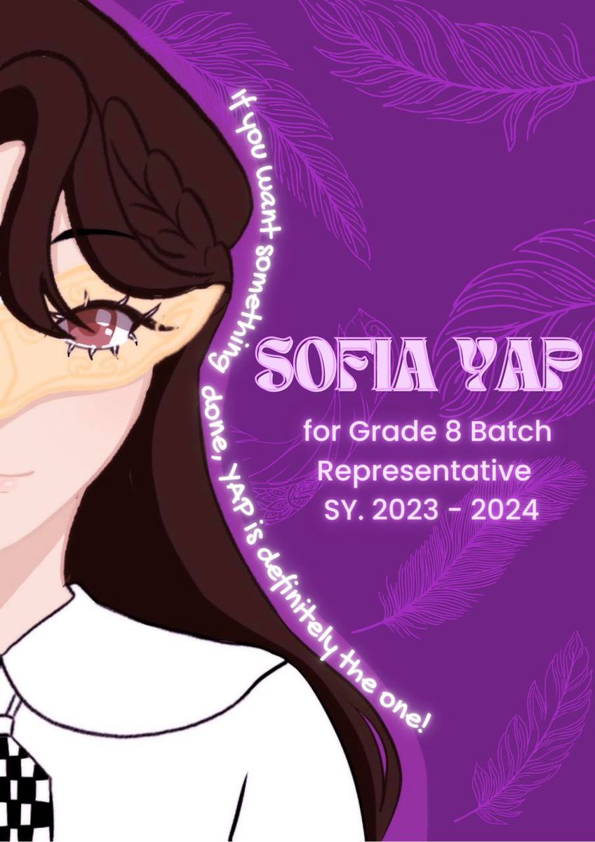 SCTPowerhouse23's tweet photo. “Its time to reveal who’s the girl under the mask”🤫 🎭 
 
Hi!! I’m Sofia Louise S. Yap running for your Grade 8 

Batch Representative for School Year 2023-2024. 📸 

#Sofia4BatchRep https://t.co/mWDPCkuaA3