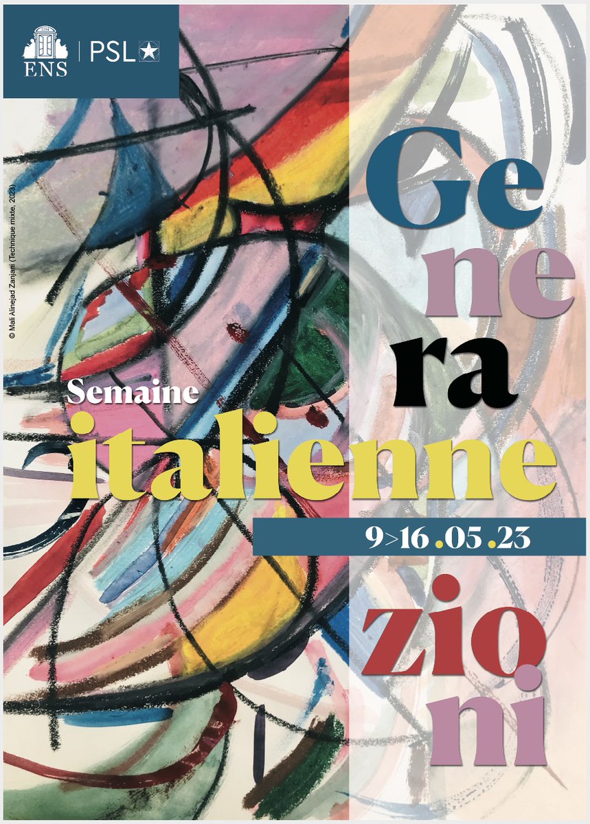 Langues_ENS's tweet photo. A ne pas manquer du 9 au 16 mai: beau programme pour la Semaine italienne des étudiant-es de l'@ENS_ULM sur le thème "Générations" https://t.co/I6MdK7g3Vw https://t.co/tGFWlGdgb2