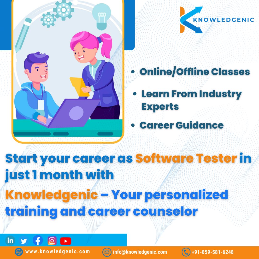 werknowledgenic's tweet photo. Learn the advanced skills to become a #softwaretester in just 1 month with @werknowledgenic and gear up for placement in top tech companies. Contact us today to register your seat for our next batch.
https://t.co/AHCEt9OYjn
#softwaretestingjobs #softwaretestingtraining https://t.co/WyblevhxMn