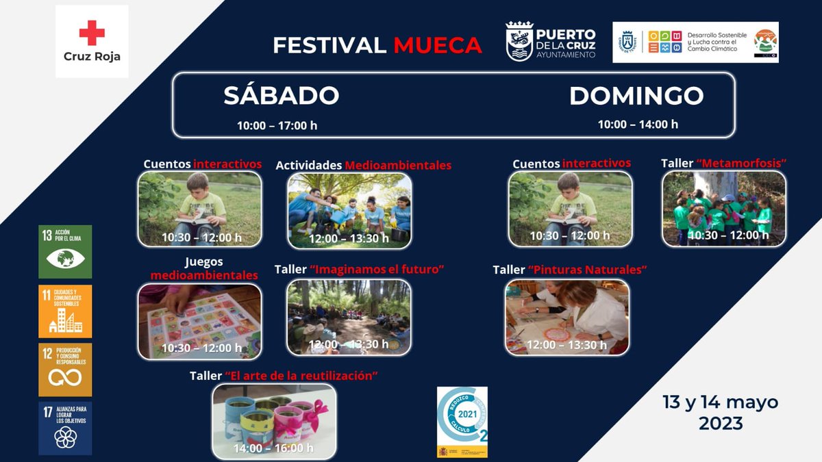 Des_Sostenible's tweet photo. Este fin de semana acompañaremos a @CruzRojaProvTfe @TerramareMed @KmsVerdes y @SEO_BirdLife en el 'Corredor del Medio Ambiente Solidario' en el Festival Internacional de Arte en la Calle #FestivalMueca, ¿te sumas?

#VoluntariadoAmbiental https://t.co/Xj6NUx2JCg