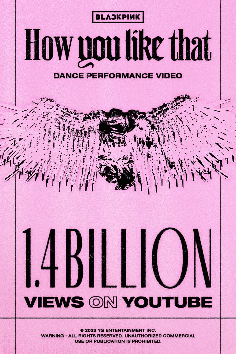 BLACKPINK's tweet image. #BLACKPINK 'How You Like That' DANCE PERFORMANCE VIDEO HITS 1.4 BILLION VIEWS
@Youtube
BLINKs worldwide, thank you so much!
'How You Like That' DANCE PERFORMANCE VIDEO
🎥youtu.be/32si5cfrCNc
#블랙핑크 #HOWYOULIKETHAT #DANCEPERFORMANCE #안무영상 #1_4BILLION #YOUTUBE #YG