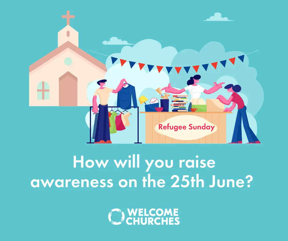 WelcomeChurches's tweet photo. June 25th is Refugee Sunday! Now is a good time to get a head start in planning your own Refugee Sunday event. For ideas and resources on how to prepare for this special day, click here: https://t.co/TkHe8MP7yj #RefugeeSunday #RefugeesWelcome #ChangetheStory https://t.co/iYTkJ1NSKK
