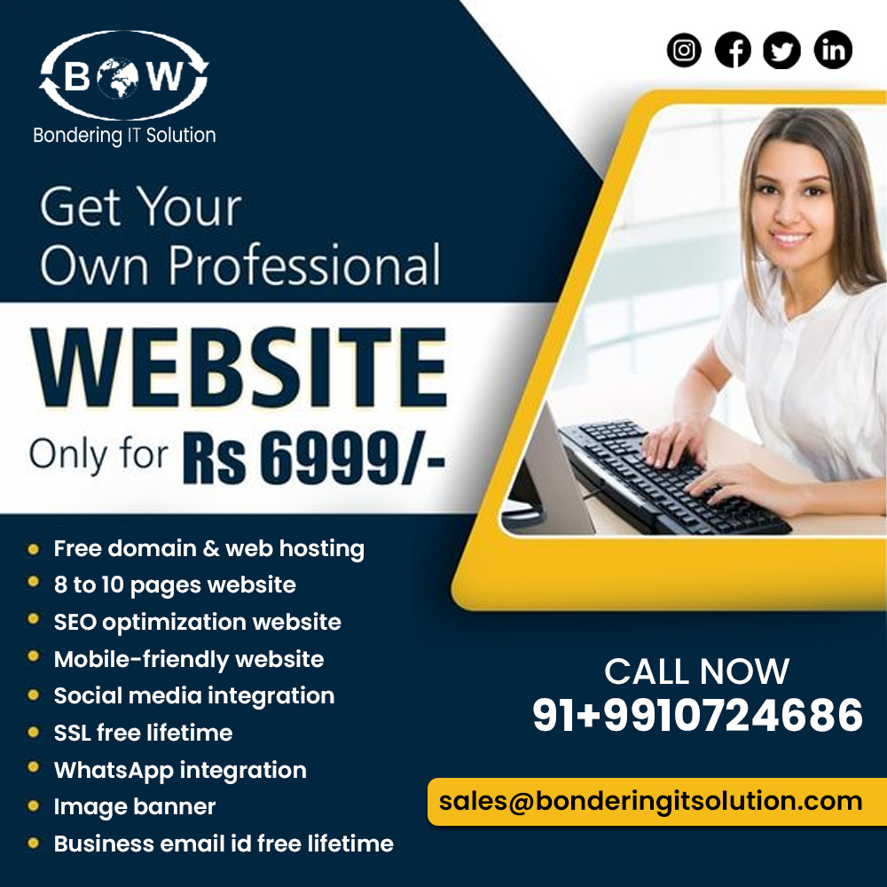 bwis21's tweet image. Your website at a reasonable price || Grow your sales volume across the country🚀💻

📞 𝐂𝐚𝐥𝐥 𝐮𝐬:- 9910724686
𝐖𝐡𝐚𝐭𝐬𝐀𝐩𝐩 𝐋𝐢𝐧𝐤:- wa.link/b0q3dh
𝐕𝐢𝐬𝐢𝐭 𝐮𝐬:- bonderingitsolution.com

#websitedesign #websitedevelopment #websitebuild #onlinebusiness