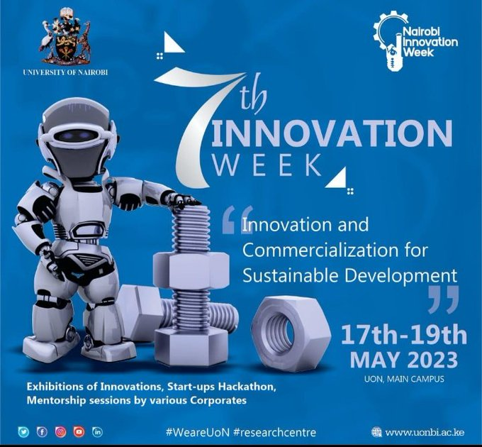 UoN_FHS's tweet photo. Getting ready for Nairobi Innovation week #NIW2023 at
@uonbi  where all parties involved discuss the #Innovation landscape of Kenya and the globe! You don't want to miss this 7th edition of #NIW2023 #changamkiaInnovation https://t.co/HVquT5Rphk