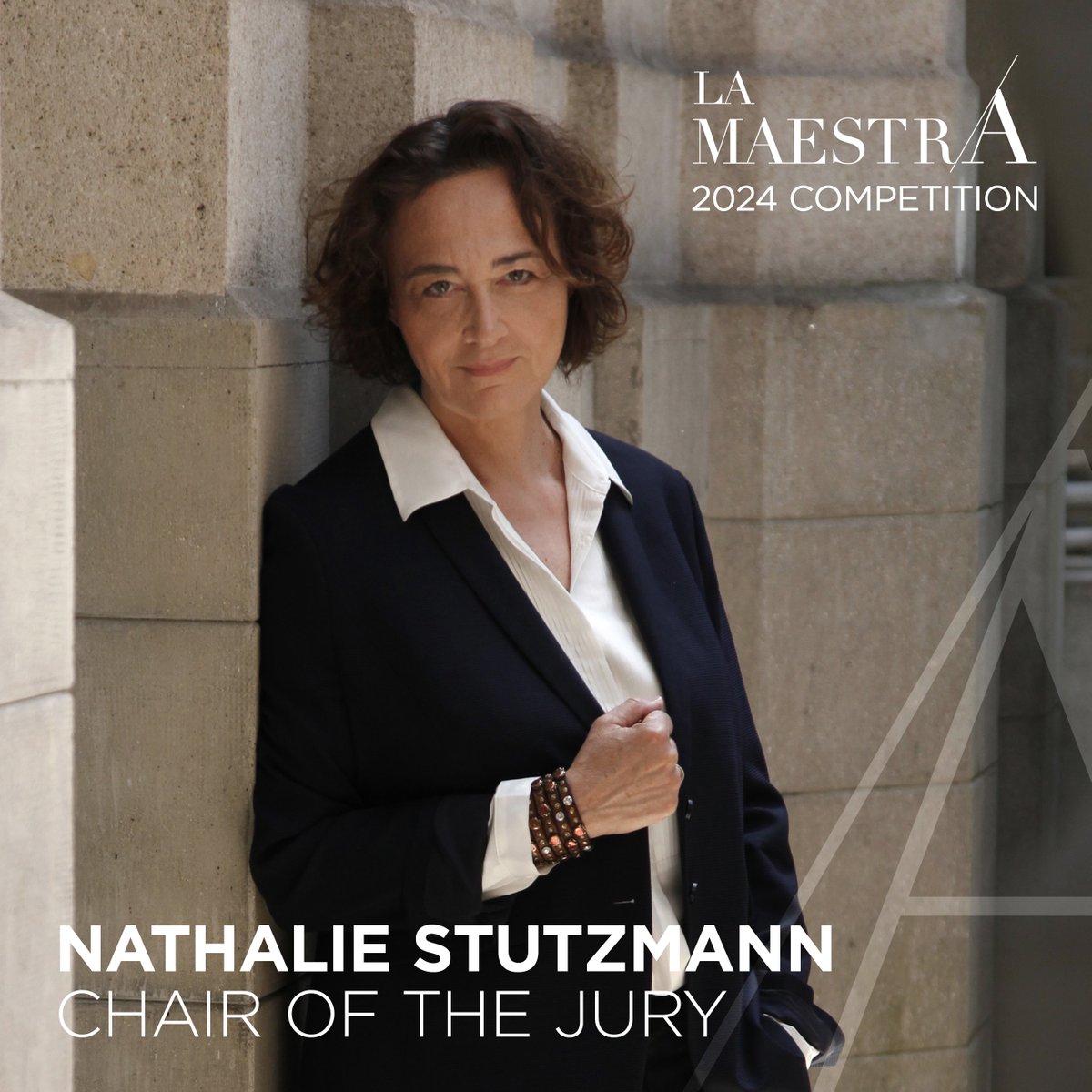 We are proud to announce <a href="/nathstutzmann/">Nathalie Stutzmann</a> as Chair of the #LaMaestra2024 Jury!

Music Director of <a href="/AtlantaSymphony/">Atlanta Symphony</a> &amp; Kristiansand Symfoniorkeste, principal guest conductor of <a href="/philorch/">The Philadelphia Orchestra</a>, she is a key figure in the international music world.

Register now!
👉 lamaestra-paris.com