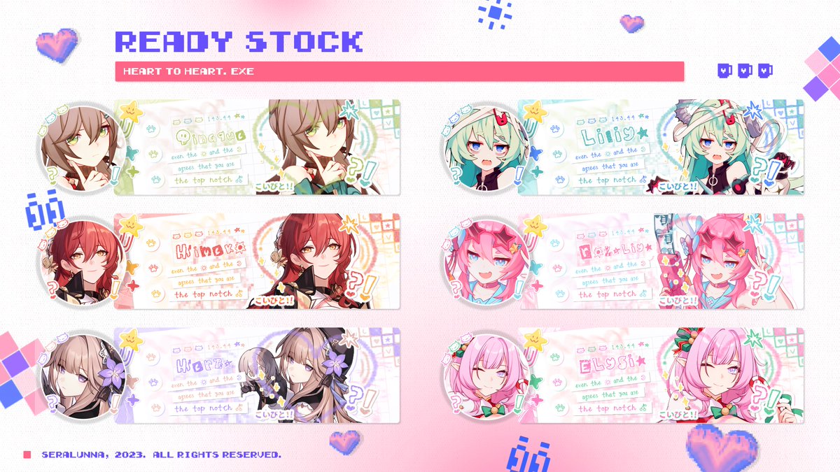 __catpaws's tweet photo. Any interactions will be cherished! ♡

Holaa, aku ada ready stock layout 2D (ONK, Honkai, Genshin, Pjsekai, dan Bllk) Prici https://t.co/eJ2yJco2oG bisa mulai ditake jam 18.00 nanti yaa atau bisa book dulu +2k >_____o Happy shopping! 🛍️🎀

#zonauang #zonaba https://t.co/vZUKkGzkpt