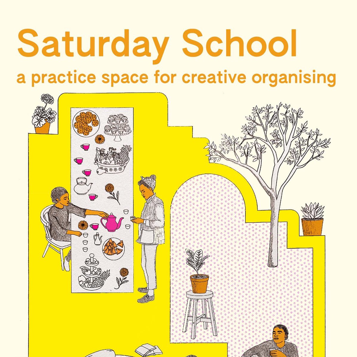 Join us for Saturday School, a practice space for creative organising! Together we’ll explore #embodiedleadership #sciencefictionwriting #designjustice: strategic practices that support us to embody, imagine & design for border abolition.Apply before 12/6 migrantsinculture.com/saturdayschool