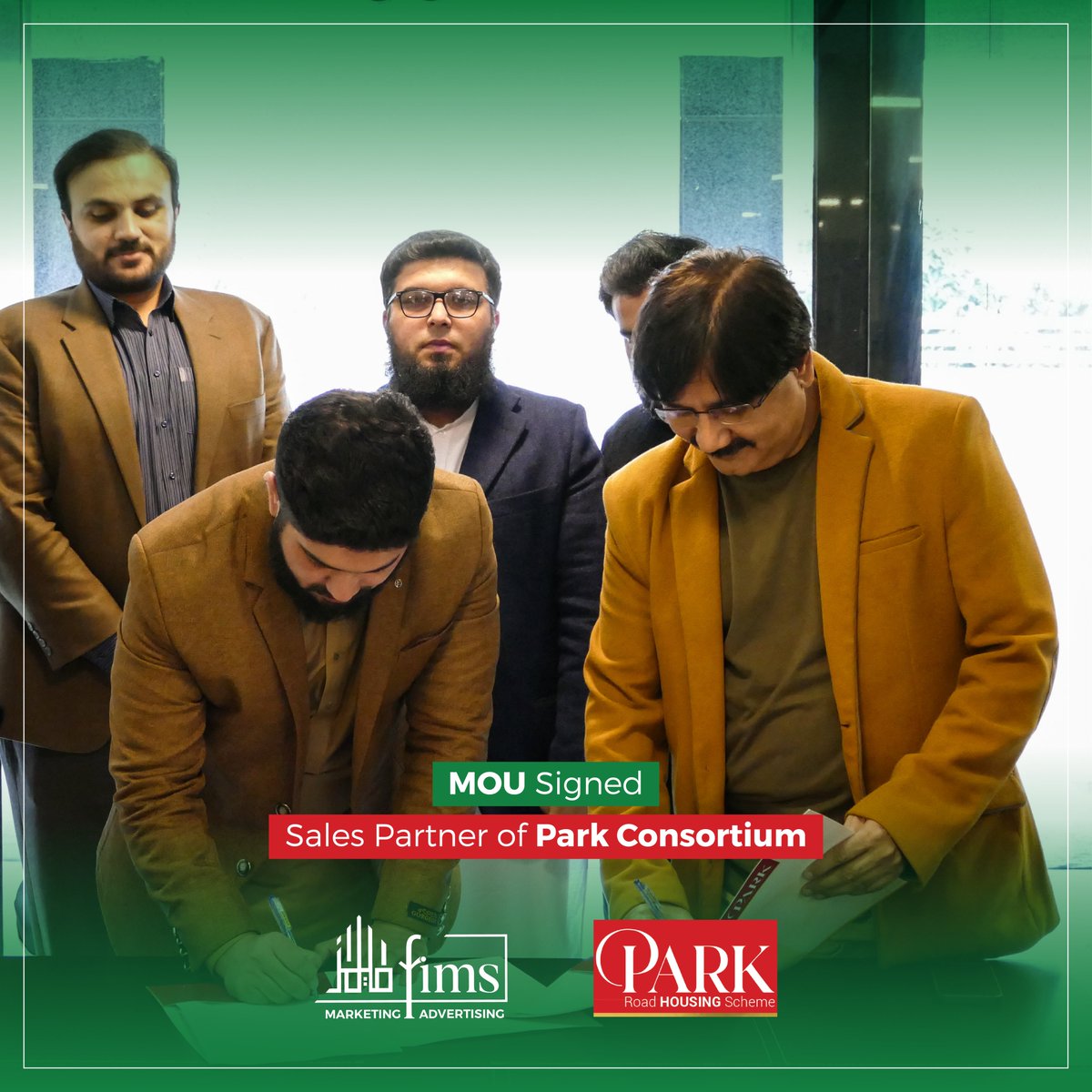 Fimsmarketing1's tweet photo. MOU Signed with Park Consortium Regarding Park Road Housing. 
Stay tuned for more updates 
#Fimsmarketing #fims #realestate #property #plots #society #parkhousing https://t.co/07o1ofQTOO