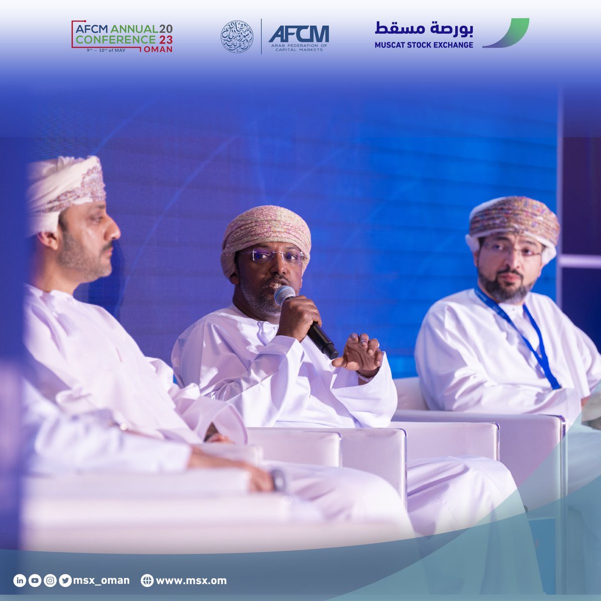 MSX_Oman's tweet photo. برعاية معالي ناصر الجشمي أمين عام وزارة المالية، #انطلاق_فعاليات المؤتمر السنوي لاتحاد أسواق المال العربية بمسقط 

#بورصة_مسقط https://t.co/MEsa2WfAg5