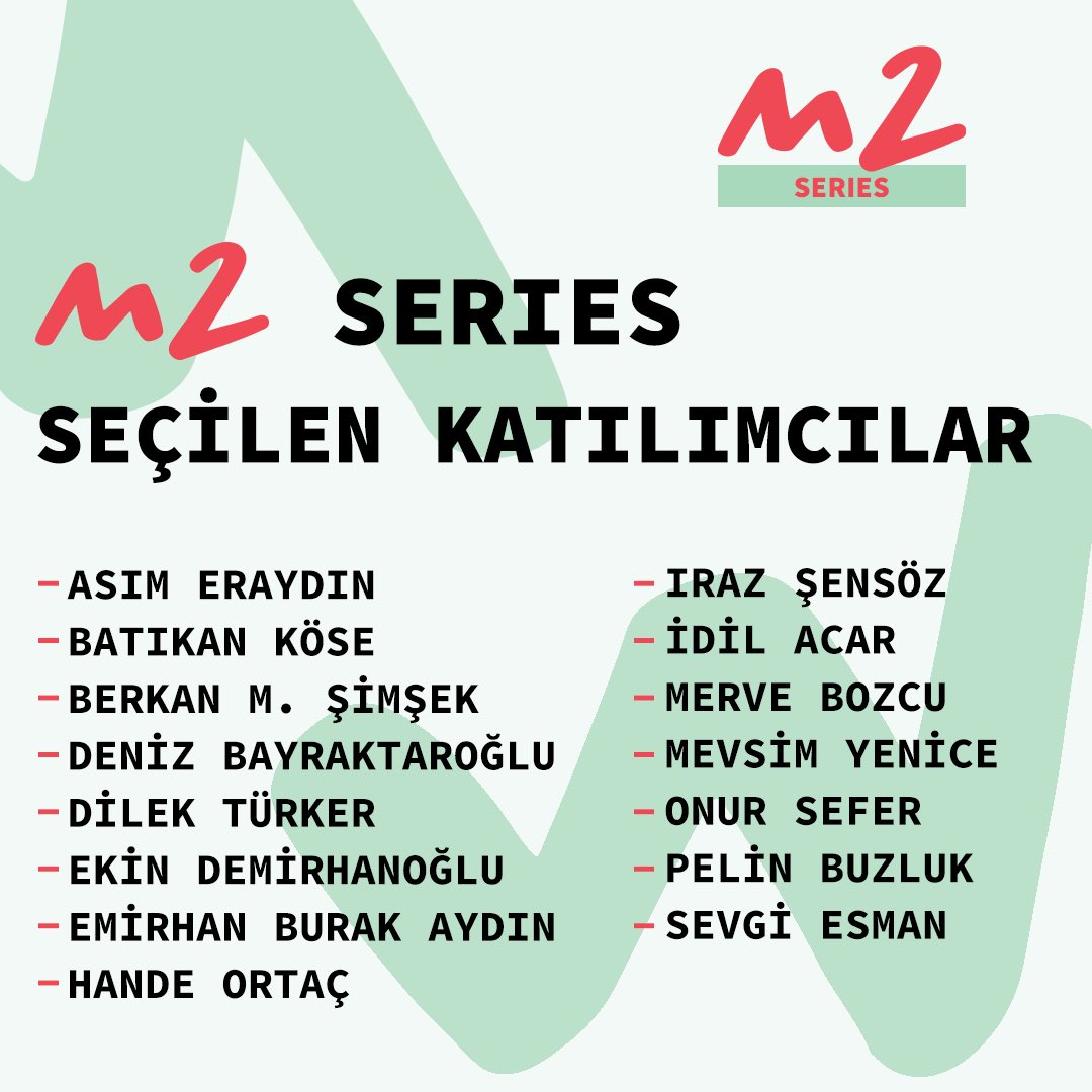 M2FilmLab's tweet image. m2 Dizi Yazarlığı Atölyesi'ne seçilen yazarlar açıklandı!
Yeni yolculuğumuz için çok heyecanlıyız, bu heyecanı bizimle paylaştığınız için teşekkür ederiz.
#scriptwriting #workshop #projectdevelopment #scriptdevelopment #screenwriting #filmmaking #m2filmlab #GlobalMM