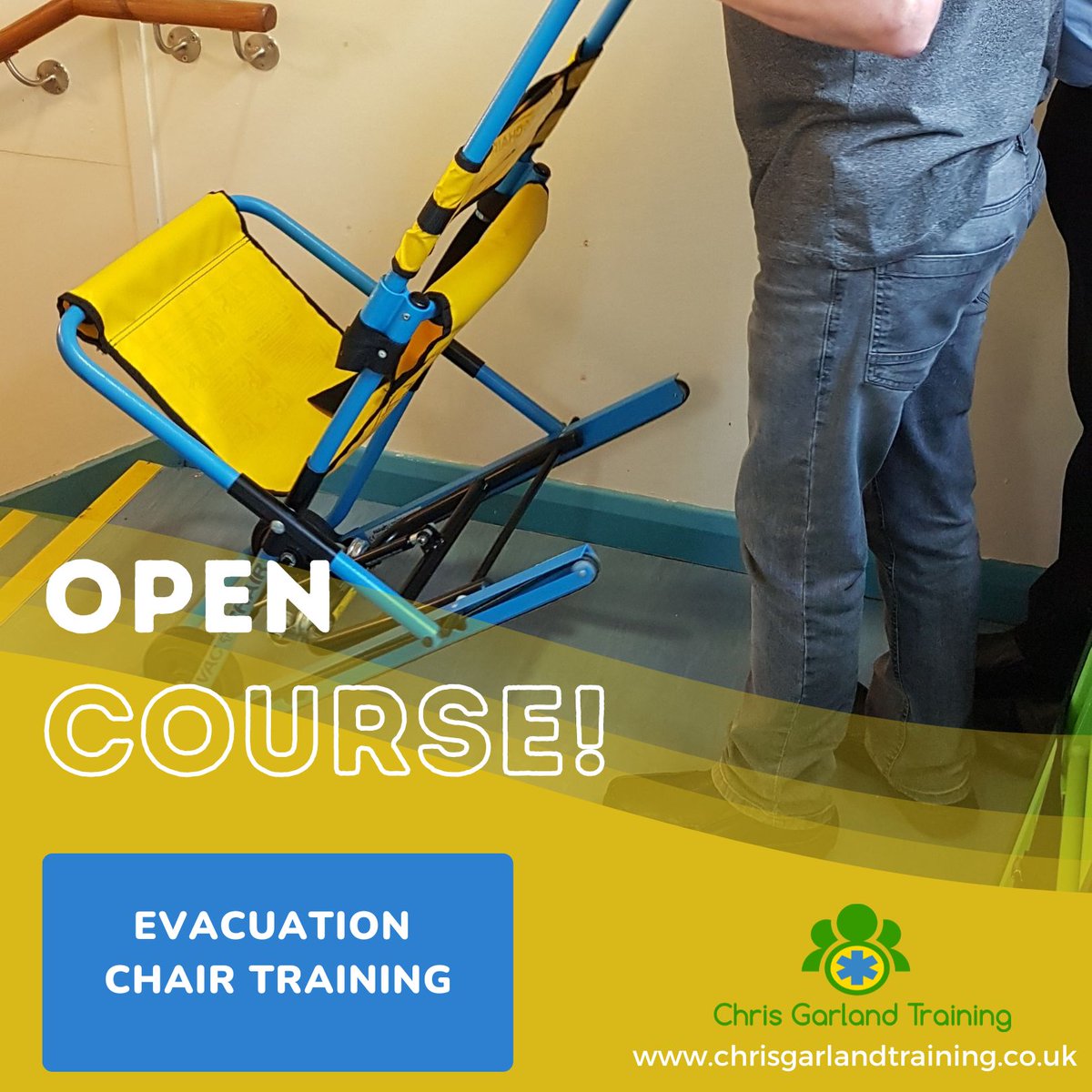 GarlandTraining's tweet photo. Join us on 11/05/2022 Evacuation Chair Training - Our half-day course is specifically designed to equip you with the knowledge and ability to visually check & safely use typical workplace evacuation chairs. https://t.co/r5oVqtfaMi #EvacuationTraining https://t.co/6fBg8r7b2S