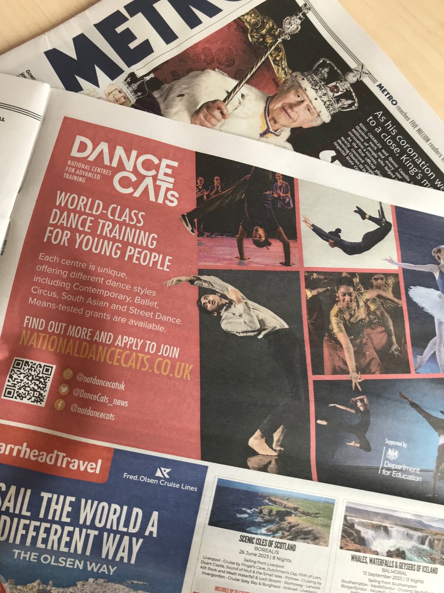 Spot <a href="/DanceCATs_news/">National Centres for Advanced Training (CATs)</a> in the <a href="/MetroUK/">Metro</a> today!👀

Find out more and discover your nearest CAT nationaldancecats.co.uk