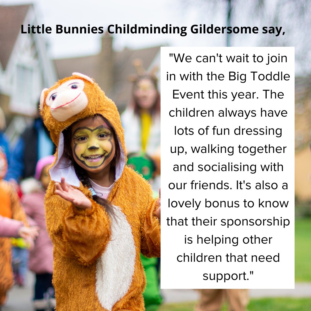 Check out this turtle-y amazing quote from <a href="/Little/">@little</a> Bunnies Childminding Gildersome, who can't wait to take part in Barnardo's Big Toddle this summer!

Sign up to host your own Big Toddle today and receive special medals for your Todd Squad:
barnardos.org.uk/bigtoddle