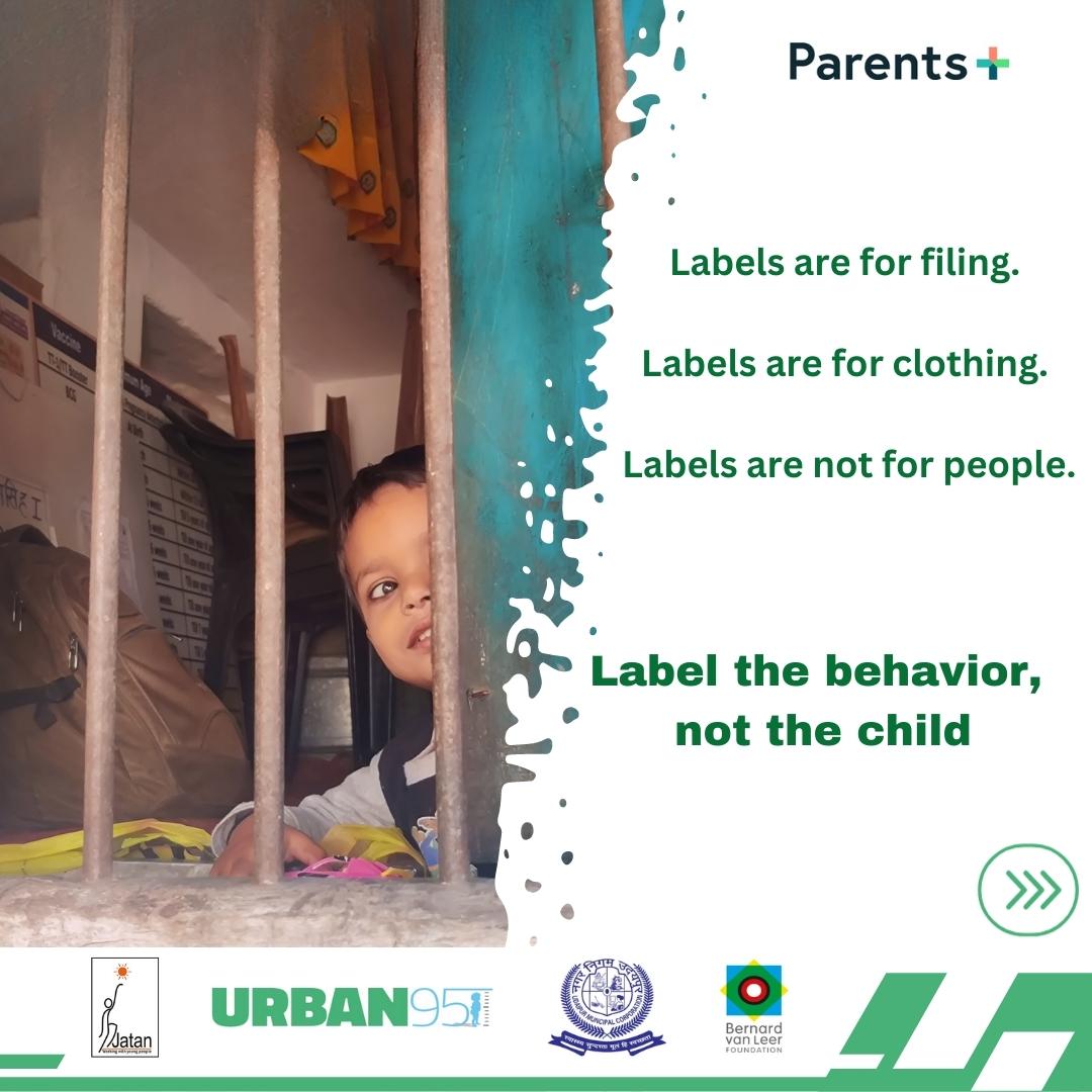 Urban95U's tweet photo. We often hear ourselves say, "My child is rude", or "My child is stubborn", but the problem with this label is that the child is not these things - it's their behavior, and yet labels don't distinguish this difference.
So are you willing to change?
#Responsivecaregiving #parents https://t.co/kTLp84MGoy