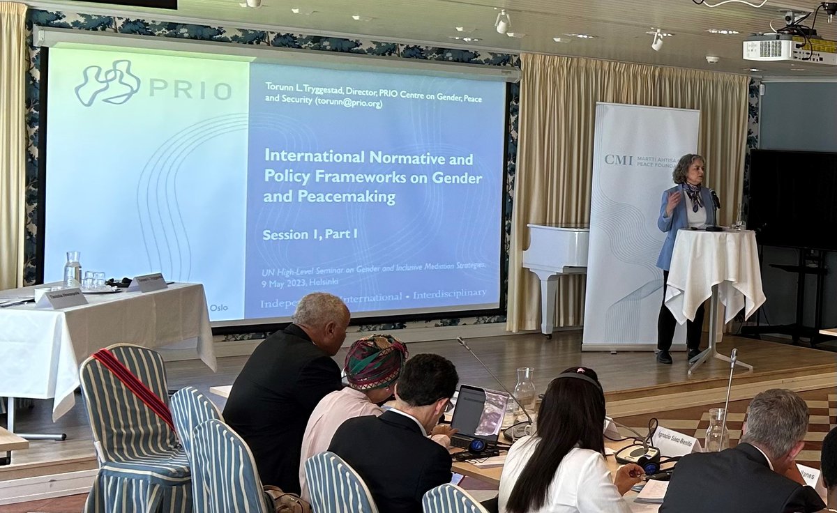 prioGPS's tweet photo. “We’ve seen many positive developments in recent years on the women’s, peace and security agenda, including increasing number of nations adopting ‘feminist’ foreign policy, like Mexico” @TLTryggestad at the UN High-Level Seminar on Gender & Inclusive Mediation Strategies. #GIM23 https://t.co/4JeWbdIyLf