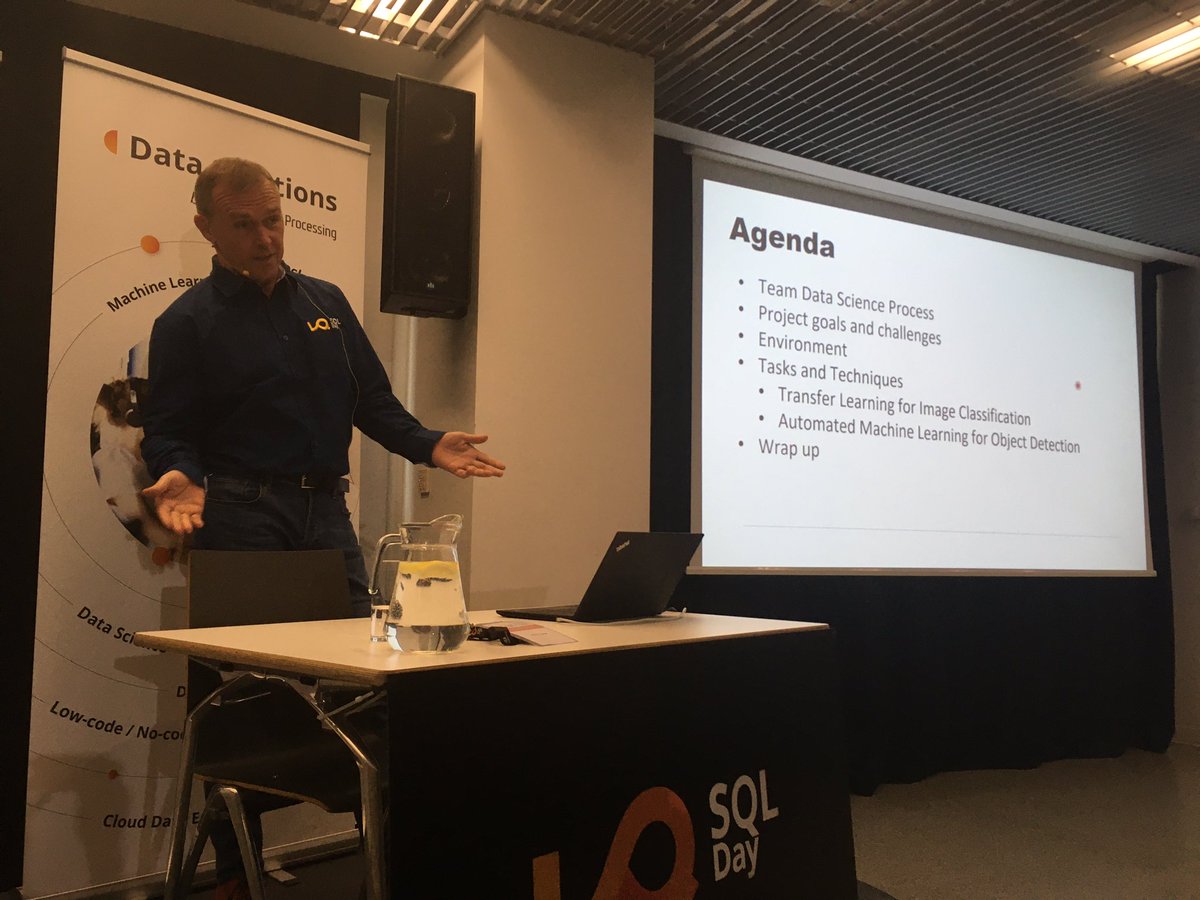 bagraczyk's tweet image. Marcin @SQLExpert_pl on stage talking about image processing at #sqlday