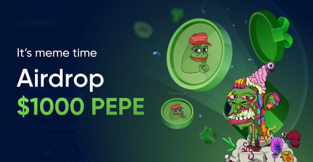 Giving away $1000 in $PEPE to 10 lucky followers in the next 24 hours 🐸

Drop your $ETH address, follow &amp; RT 🔔