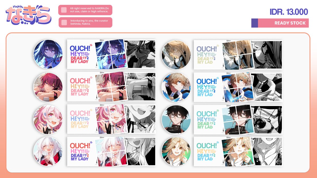 hcushou's tweet photo. any interaction will be appreciated! 

halo semua ‼️ aku ada layout ready stock genshin, hsr, blue lock, onk dan anime. harganya 13k/ea, apayment available via QRIS &amp;&amp; bisa ditake di dm⏰ 18.30 nanti atau bisa booking duluan (+2k/ea)

#zonaba #zonauang #zonajajan https://t.co/n28PRFWX80