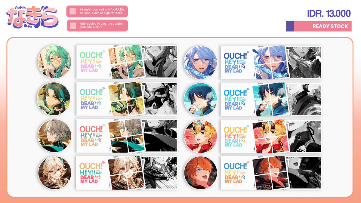hcushou's tweet photo. any interaction will be appreciated! 

halo semua ‼️ aku ada layout ready stock genshin, hsr, blue lock, onk dan anime. harganya 13k/ea, apayment available via QRIS &amp;&amp; bisa ditake di dm⏰ 18.30 nanti atau bisa booking duluan (+2k/ea)

#zonaba #zonauang #zonajajan https://t.co/n28PRFWX80