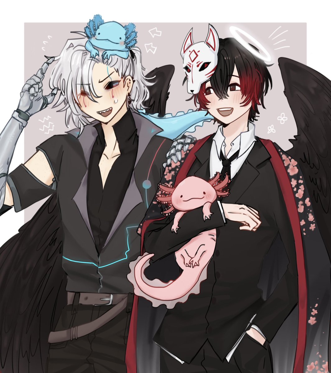 jigokufaust's tweet photo. commissioned gift from bones xi, for ax and kuro!! ☺️🥳 ft… some axolotl babies
#thikkography #kurorosarto https://t.co/24pDVvgup7