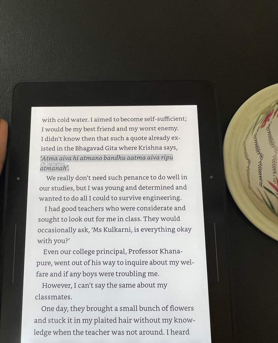 NandanRisu's tweet photo. Reading a book, helps you find answers, to questions you only ask yourself. Came across this beautiful verse today from Bhagvad Gita 
 Elevate yourself through the power of your mind, and not degrade yourself, for the mind can be the friend and also the enemy of the self.. https://t.co/e7aUEaO0V9
