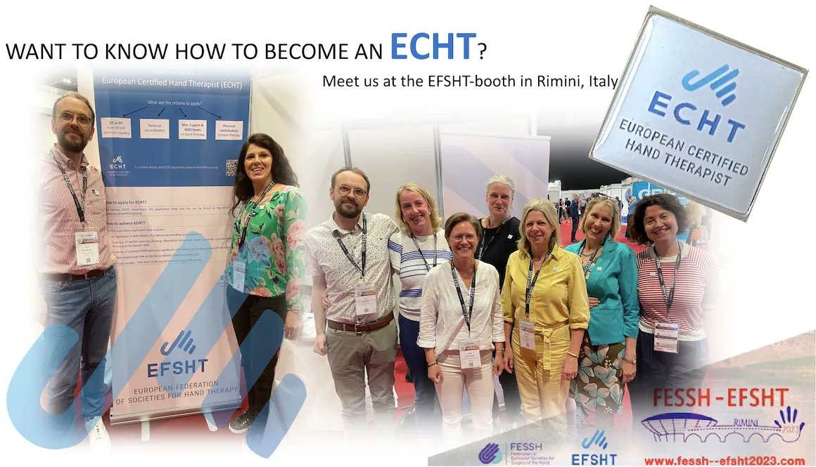 Come and find us the next coming days and learn all about the EUROPEAN CERTIFIED HAND THERAPISTS. 🤩 FESSH - EFSHT Congres
#FESSH #EFSHT #Handtherapy #handsurgery
