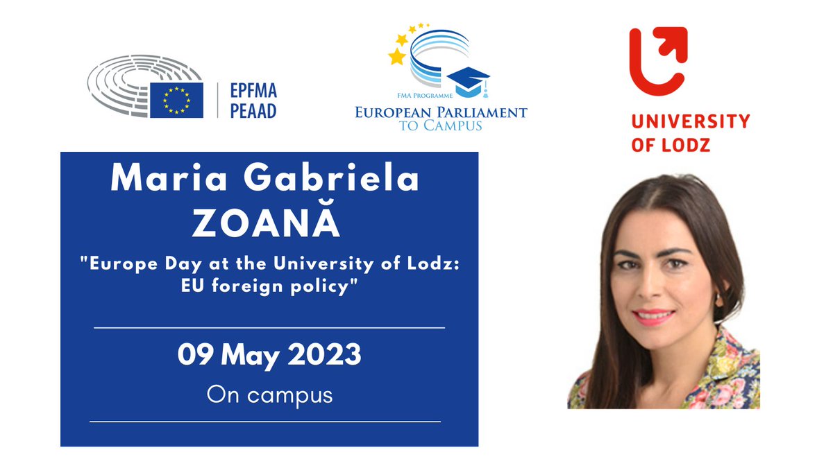 Europarl_FMA's tweet photo. 🗣️🇵🇱Former MEP @gabriela_zoana arrived at University of Lodz @unilodz in Poland and will shortly start her lecture about "Europe Day: EU foreign policy".

💡🇪🇺More info about the #EPtoCampusProgramme
➡️https://t.co/WPWWdQS4Ju

#EuropeDay #EuropeDay2023 https://t.co/Zdu5y5coGo
