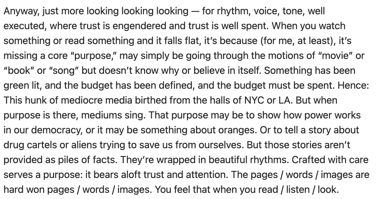 quitexander's tweet photo. The ever delightful @craigmod in his latest Roden newsletter on earning trust, purpose and "hard won pages".

https://t.co/PAATbYt1af https://t.co/yACKkEj9nD