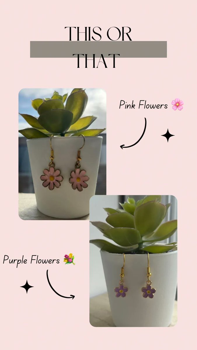 It’s this or that Tuesday! 💕

Today’s question is: pink or purple flowers?💜💗💐Comment your answer below👇🏻 

Find them here: 

buff.ly/43OBqqW

buff.ly/40FZsBW

#Thisorthat #flowers #tuesday #pink #purple #smallbusiness #poll #earrings #jewellery