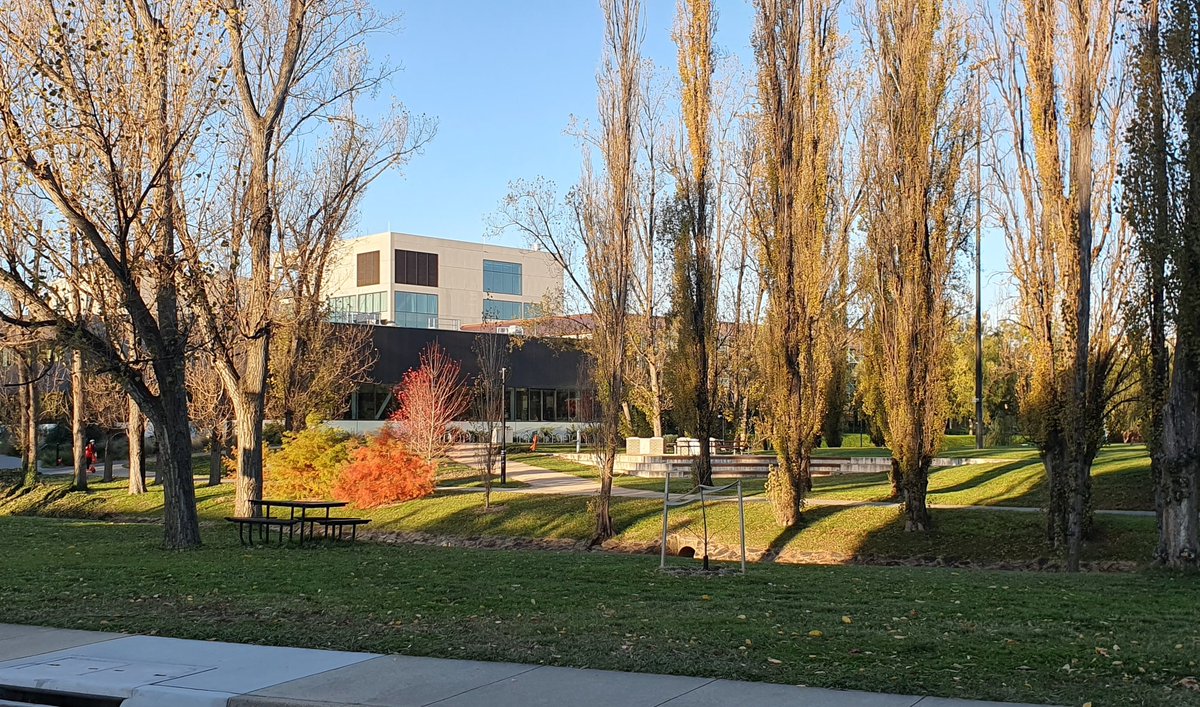 drpatrickallen's tweet photo. The ANU campus, National Arboretum and Botanic Gardens looking particularly nice in autumn. (Canberra, ACT, Australian east coast).  @NatArboretum https://t.co/yNLAQA8qGf