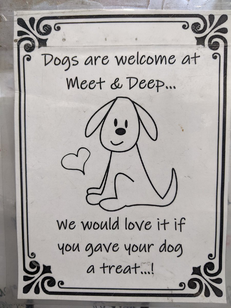 We ❤️ dogs at Meet &amp; Deep... Unlike other shops we won't ask you to leave your dog outside or carry it in.

They are an important part of your family and shops shouldn't treat them any differently! 

They will be sure to get some cuddles and treats 🐶

#twickenham #dogsoftwitter
