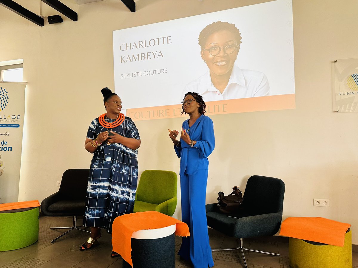 BelgiqueRDCongo's tweet photo. Découverte de l’incubateur BILAM, lancé par la belgo-congolaise Valia Ndelela🇧🇪🇨🇩, qui accompagne les entrepreneurs dans la filière du textile.🪡🧵

Une Masterclass a été organisée à @SilikinVillage avec Charlotte Kambeya, ancienne responsable d’Atelier de @NatanCouture.👗🇧🇪 https://t.co/3HAbH4kMQx