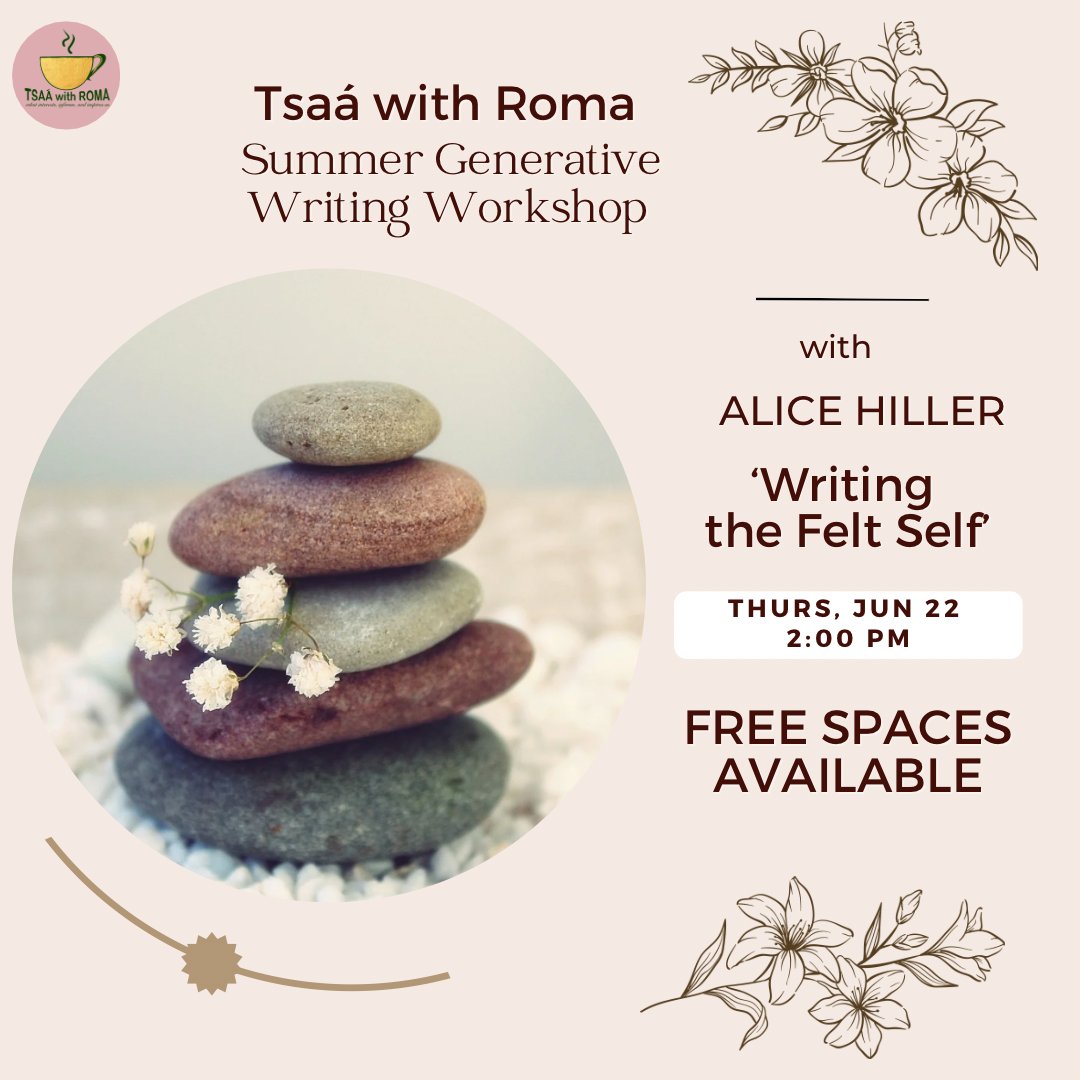 We have FREE spaces for those in financial hardship in @alice_hiller ‘Writing the Felt Self’ workshop on June 22. Please see more info by following this link: eventbrite.co.uk/e/generative-p…