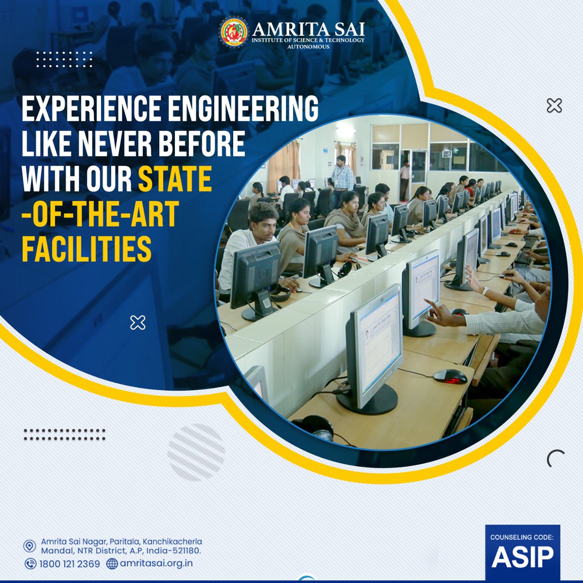 AMRITASAI_'s tweet photo. Ready to experience engineering like never before?
Our state-of-the-art facilities and hands-on approach to learning will prepare you for a dynamic and rewarding career in the field.
Join us and see for yourself.
#EngineeringExperience #HandsOnLearning #DynamicCareer https://t.co/QOWoqBS8oW