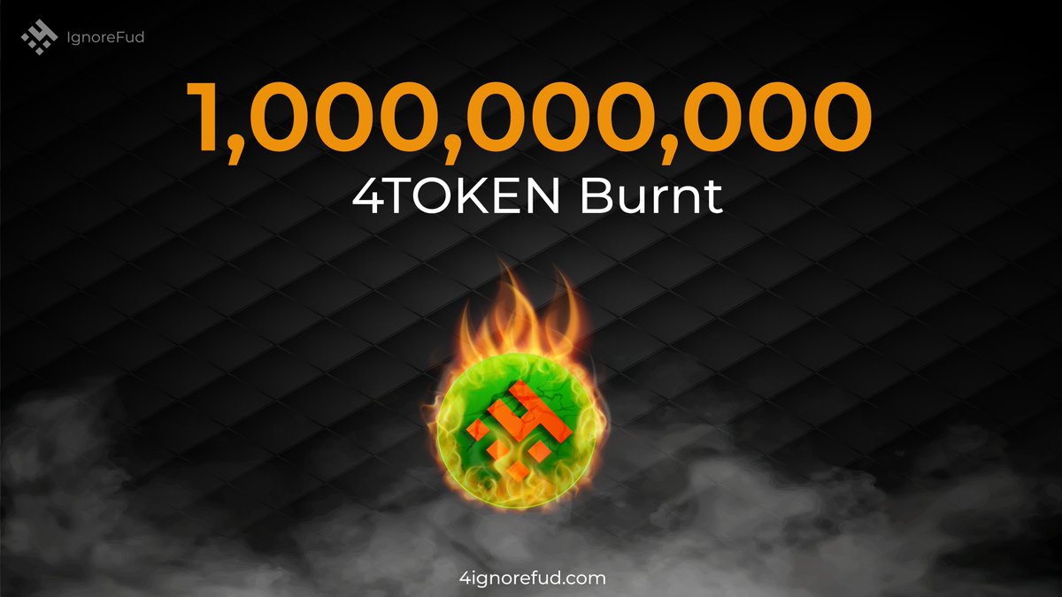 #IgnoreFud and Keep Burning🔥

🎉Congratulations! #IgnoreFudArmy, for reaching 400 Retweets. As promised, we have burned 1,000,000,000 #4TOKEN.

✅Proof: scan.coredao.org/tx/0x86d72e121…

#4TOKEN #memecoin #IgnoreFud