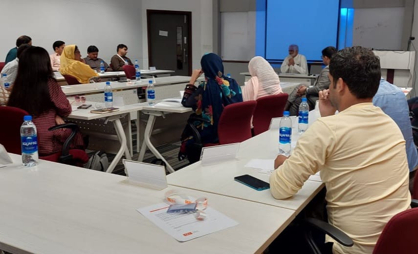 CEJatIBA's tweet photo. Day 2 of workshop on Election Reporting and Essentials of Fact-Checking Procedures: Jamal-e-Islami Chief Election Cell Manager Advocate Raja Arif Sultan conducts a guest speaker session
#atcej #electionreporting https://t.co/MEafGpPb1B