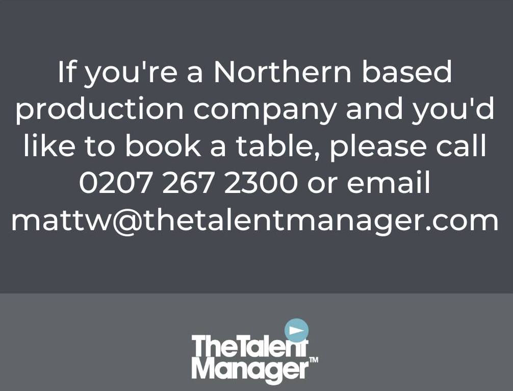 tvtalentmanager's tweet photo. We have a few tables left for our #Manchester based networking event so if you're a Northern TV production company &amp; want to meet top tier talent, get in touch today to book a space!  We've had 100s of CVs submitted already so don't miss out! 
#TV #TVNetworking #Events https://t.co/STooiHh4A6