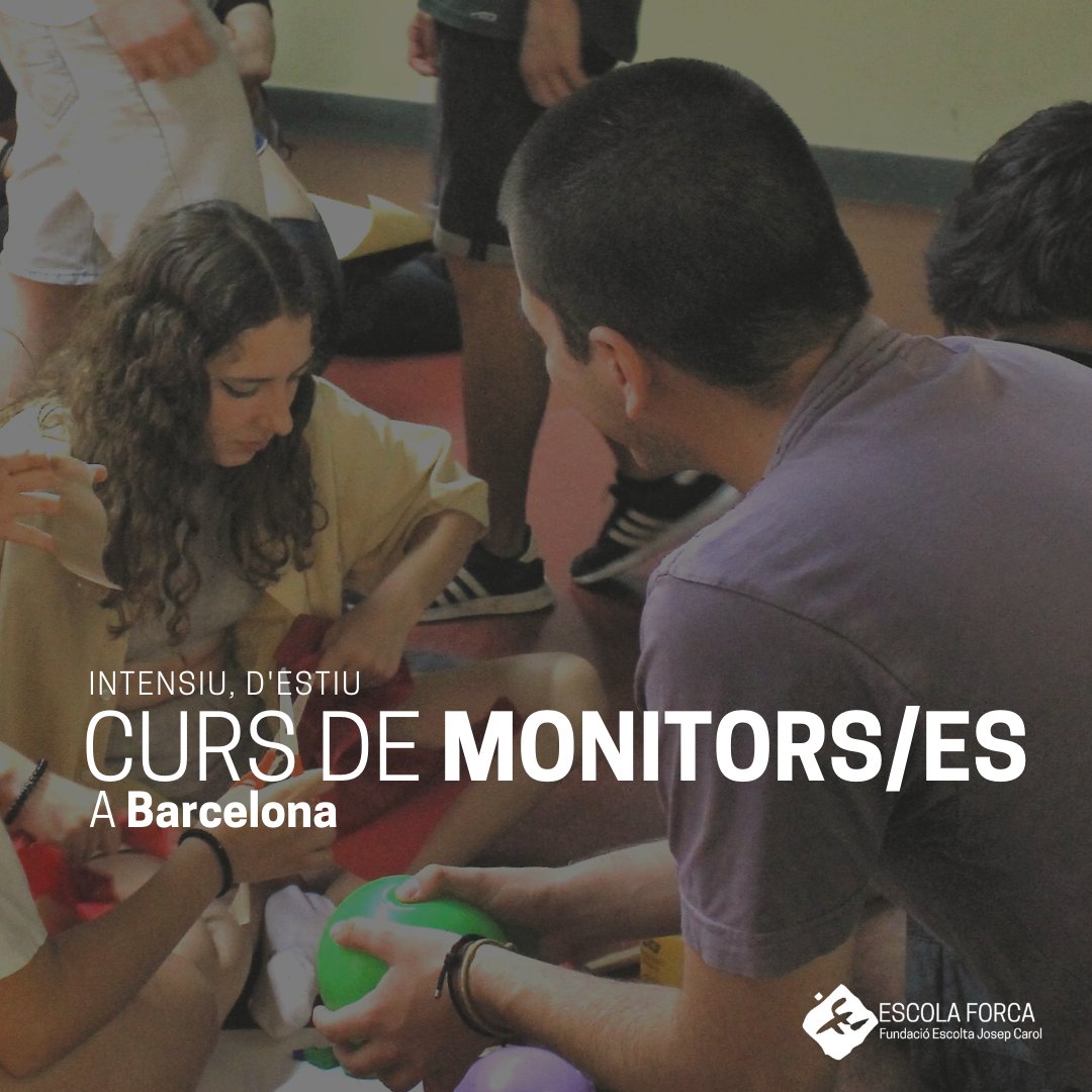 FundacioEJC's tweet photo. #EscolaForca | 🌻 Vols ser monitor/a o director/a de lleure?

Aprofita els mesos de juny i juliol per formar-te en un curs intensiu amb l'Escola Forca.
📍A la nostra seu, a Barcelona

🔗https://t.co/4JrGiIuWE2
#educarpertransformar #educaciolleure #cursdemonis #cursdedires https://t.co/SJ38WQHOF3
