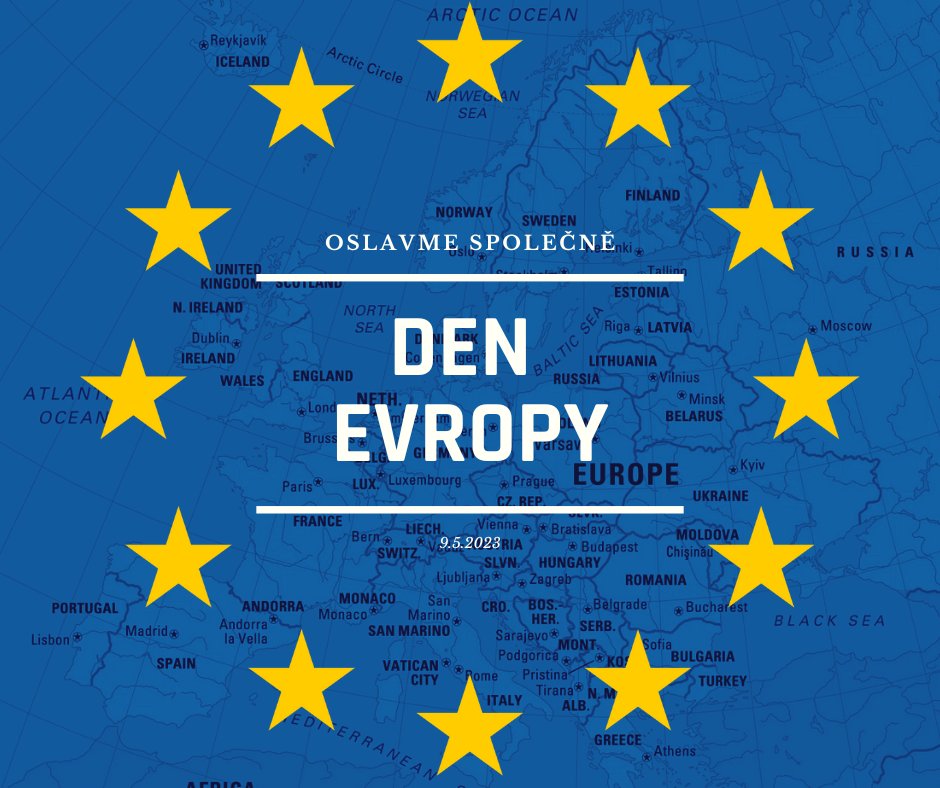 EURESCZE's tweet photo. 🇪🇺 Pojďte s námi oslavit Den Evropy! 🥳

Po celé zemi se dnes konají akce, v rámci kterých se můžete seznámit s činností evropských institucí, zúčastnit se workshopů, poslechnout si diskuse se zajímavými hosty i koncerty.

#DenEvropy, #EuropeDay, #EU, #Anniversary https://t.co/3qFXYahaqZ