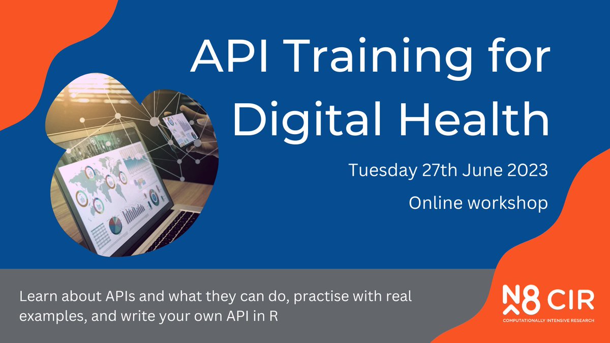N8CIR's tweet photo. Calling all digital health researchers - don't miss out on our upcoming #APITraining course for #DigitalHealth! Learn from industry experts and gain new skills to advance your career. Apply now at https://t.co/giapH7rVlV #HealthTech #HealthCare https://t.co/kjjFeDKhJs