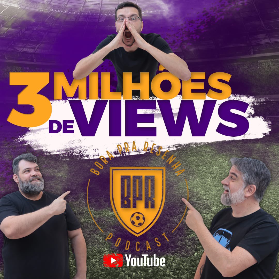 Olha aí, turma! Chegamos a três milhões de views, uma marca que não esperávamos alcançar quando começamos o Bora Pra Resenha. Valeu pelo apoio! Seguimos!

youtube.com/borapraresenha… 

<a href="/elton_novais/">Elton Novais</a> <a href="/MarcoAstoni/">Marco Astoni</a> <a href="/rodrigofuscaldi/">Rodrigo Fuscaldi</a> <a href="/Thiagoptv/">Thiago Pinheiro</a> <a href="/KTO_brasil/">KTO Brasil</a> 

#BPRPodcast #borapraresenha